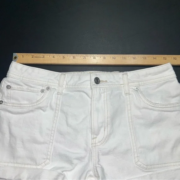 American Eagle Womens Shorts Size 6 White  Easy Shortie Stretch Denim AE - Picture 5 of 7